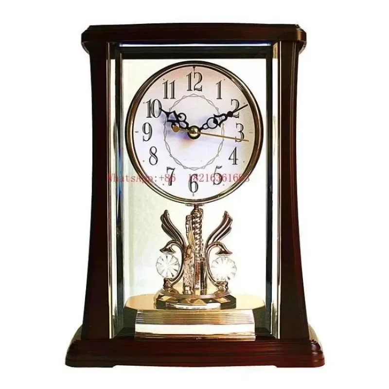 2026 Limited Offer Home Decoration Living Room Creative Desktop Transparent Table Clock European Watch Accessories Wine Cabine
