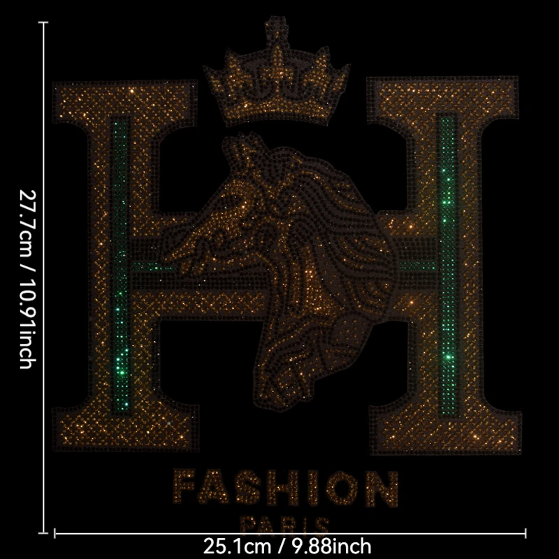 

High-quality rhinestones are ironed on T-shirt, denim and hoodie accessories