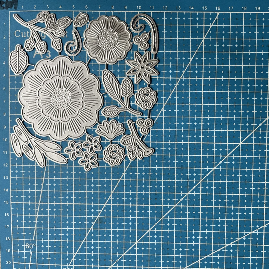 Lucky Goddess Metal Cutting Dies Embroidered Blooms Diy Scrapbooking Photo Album Decorative Embossing Paper Card Crafts