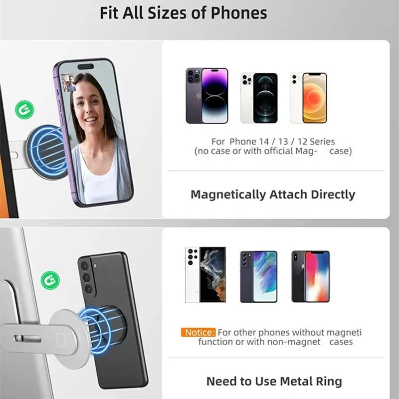 ขาตั้งโทรศัพท์ในรถยนต์ขาตั้งจอเดียวกันแม่เหล็ก Ultrathin จอแสดงผลด้านข้างแบบพับได้ Rollover กล้องอลูมิเนียมอัลลอยด์แบบแบนด้านหลัง