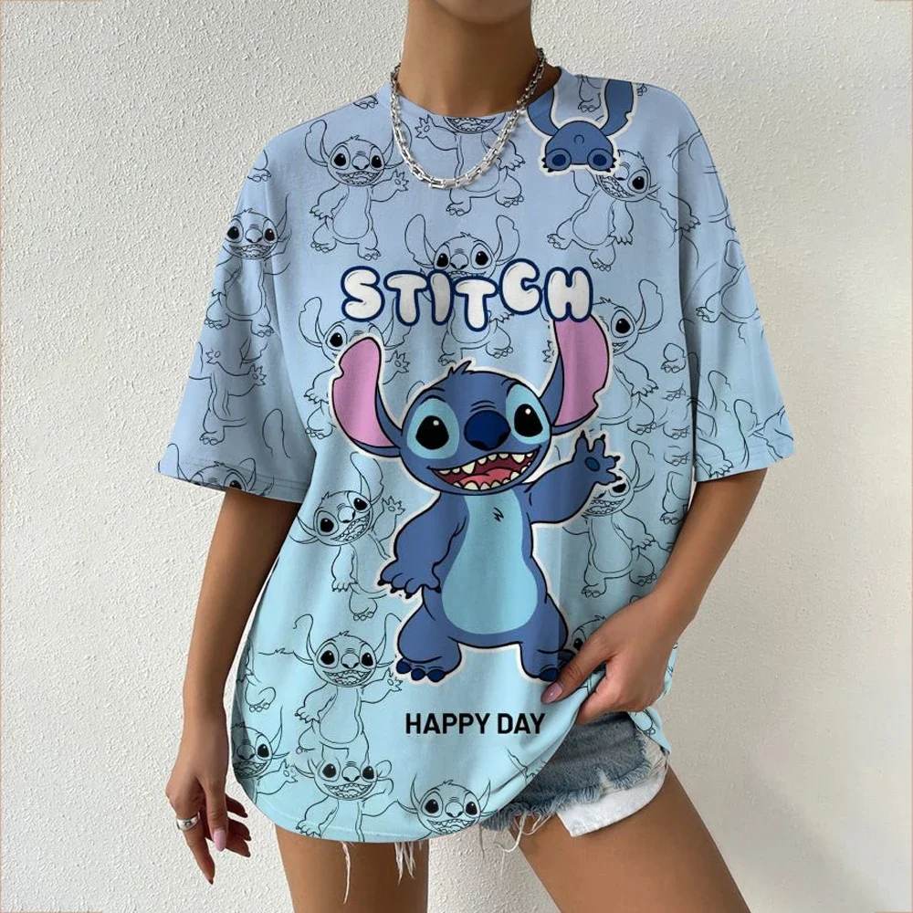 تي شيرت صيفي جديد من ديزني القوطي الممتع برسوم كارتونية لطيفة وعصرية وفريدة من نوعها تي شيرت نسائي برسومات الهيب هوب #1