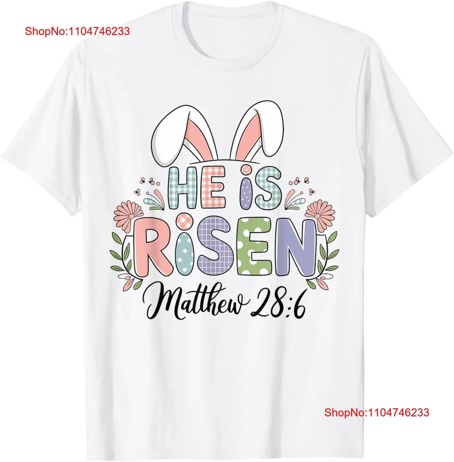 إنه مرتفع عيد الفصح سعيد الكتاب المقدس المسيحي الأرنب أو تي شيرت خمر غسلها أوم تنوعا امتدت عارضة الأزياء قليلا #1