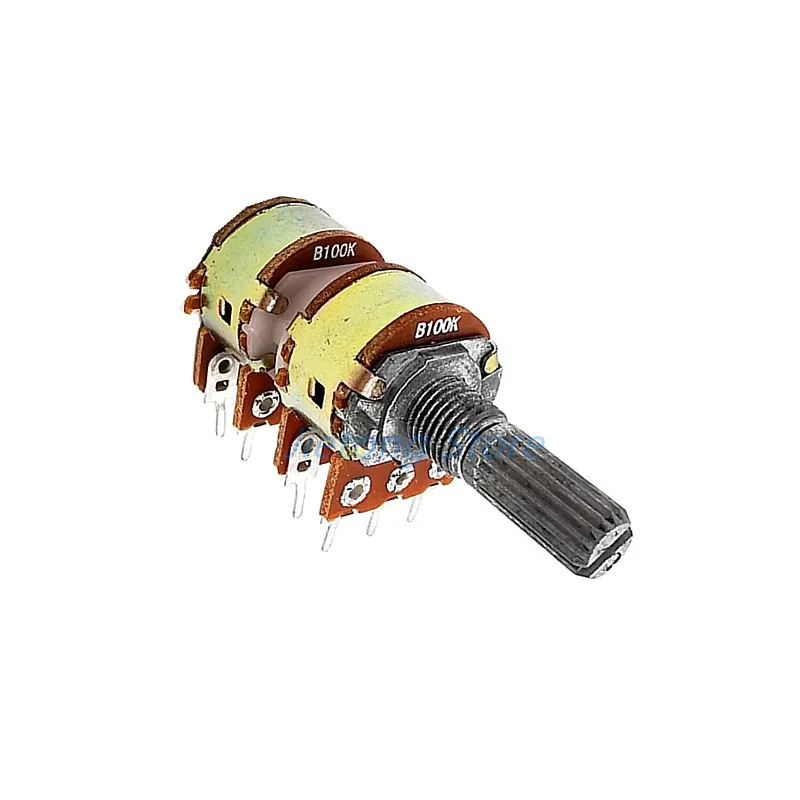 1pc Potentiometer WH148 12Pins B50KX4 B100KX4 Audio 4 Channels Volume Switch 20mm Plum Shaft