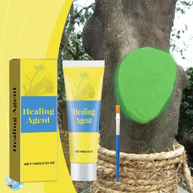 شجرة تضميد الجروح معجون شفاء لتطعيم جروح الأشجار مرهم خلع الملابس مع فرشاة لشجائر بونساي والورود و #4