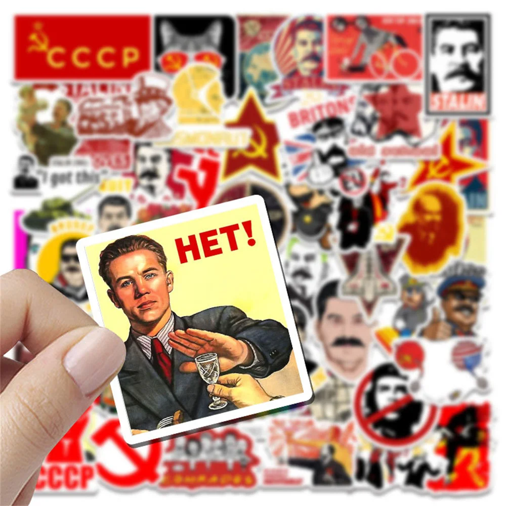 10/30/50PCS Stalin World War II CCCP Sticker Graffiti DIY Scrapbook Guitar Refrigerator iPad Laptop Waterproof Sticker Wholesale