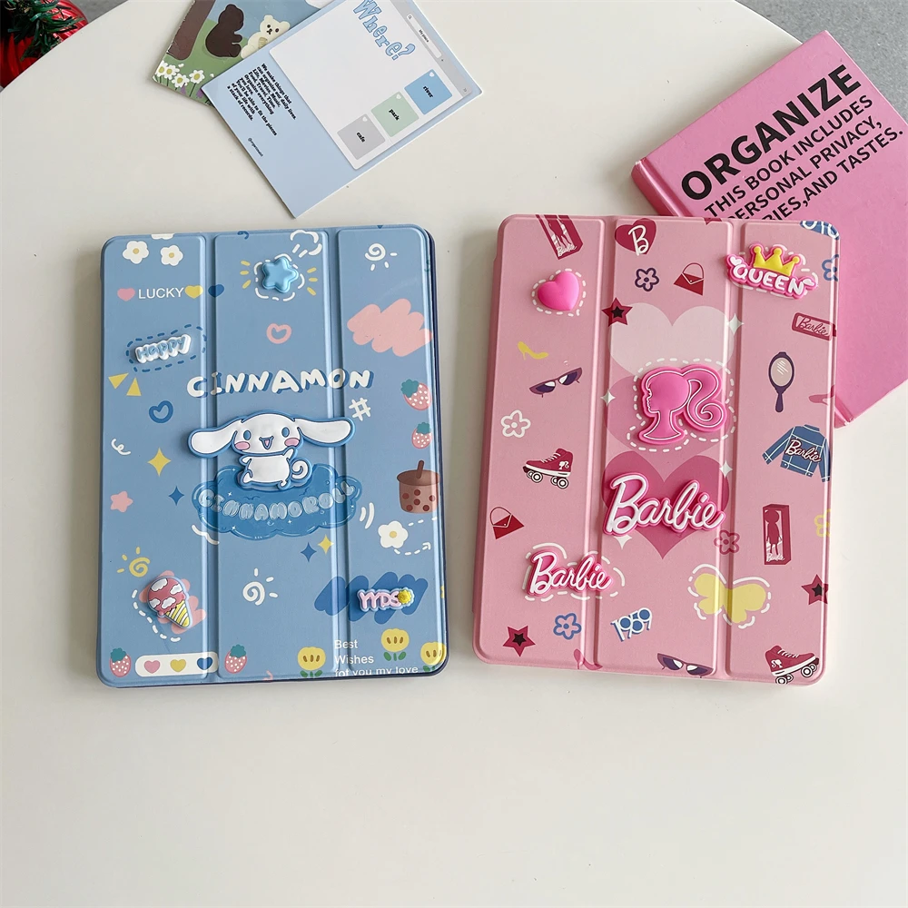 Case for iPad Pro 11 10th 9.7 5th 6th 10.2 7th 8th 9th Gen Air5 4 10.9 Air3 10.5 Cover with Pencil Holder Sanrio Stitch Winnie