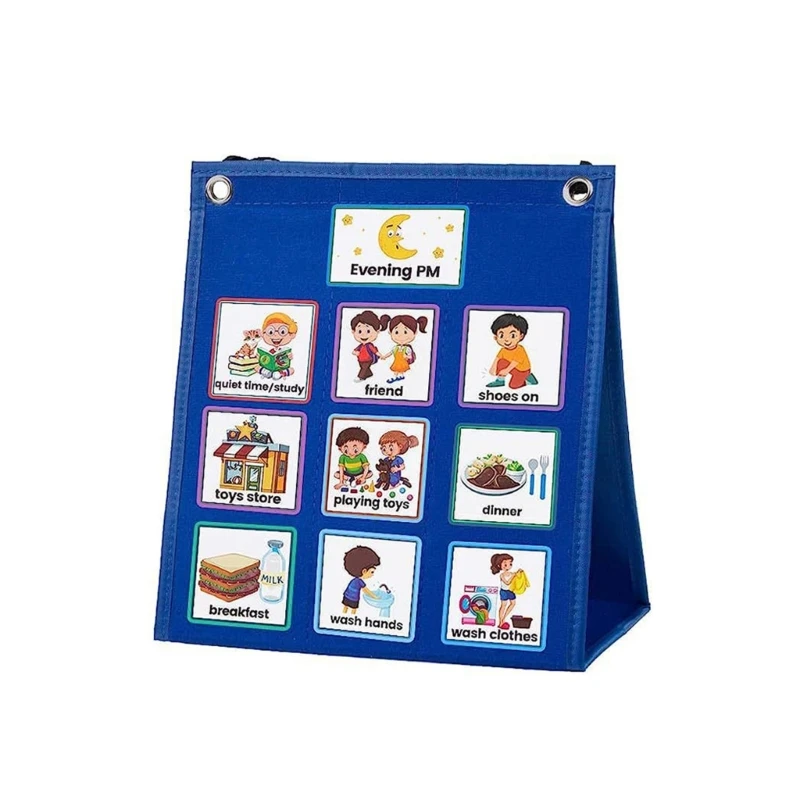 Daily Routine Chart with 70 Cards Responsibility Daily Schedule Pocket Chart