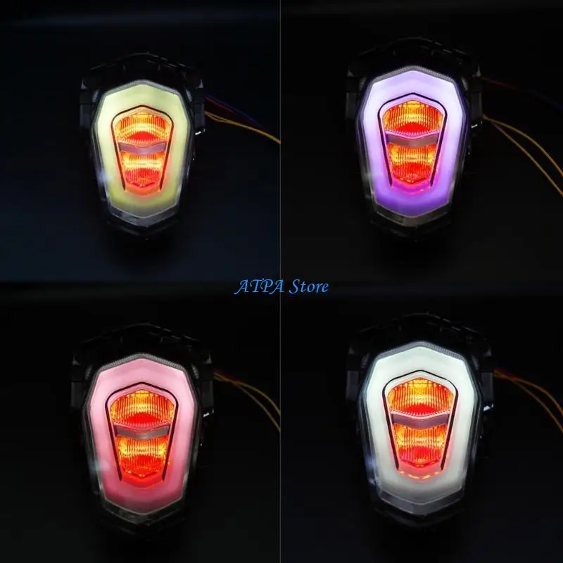 

U13C Direct Fit LED Tail Light Brake Lamp for Y16ZR Motorcycle Modified Accessory Featuring APP Adjustment Easy Installation