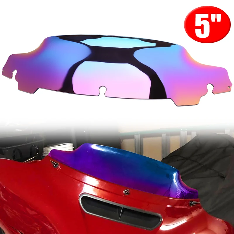 

Wind Deflectore Motorcycle 5" Windshield Front Windscreen ABS For Harley Street Glide Ultra Classic Ultra Classic CVO 2014-2023