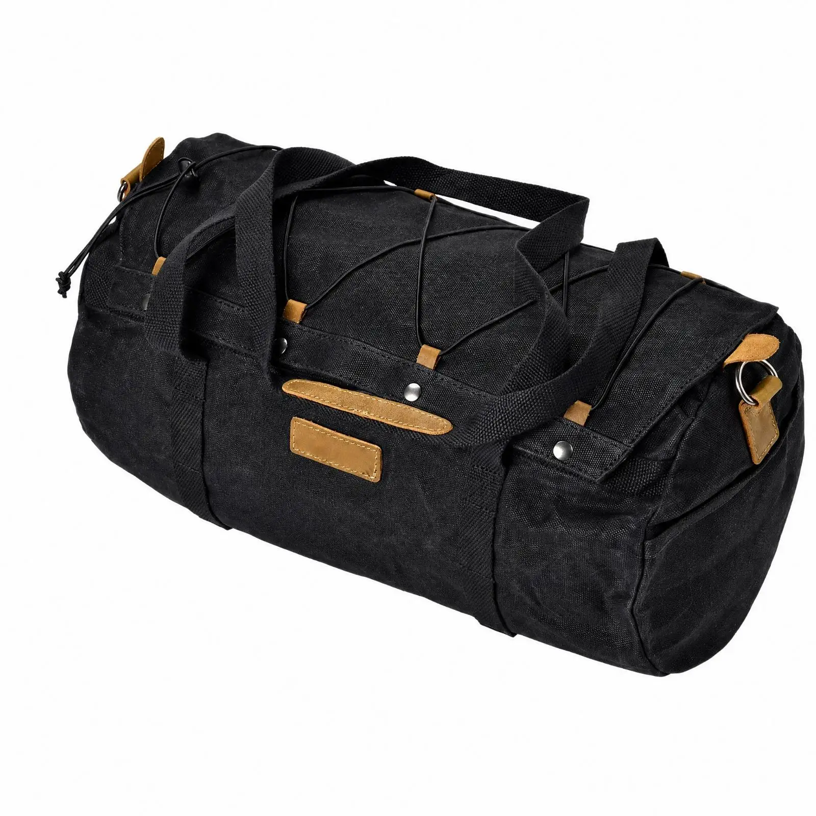 Large Foldable Canvas Motorcycle Tail Bag Men Travel Pannier Duffel with Hand Carry Option for Commutes