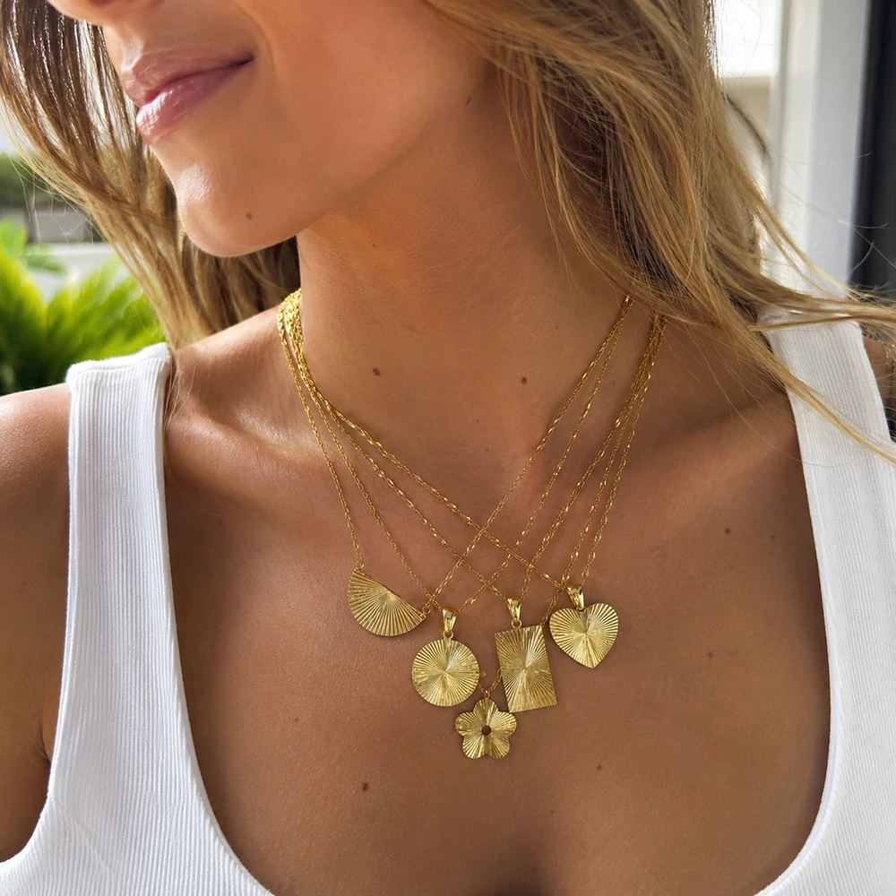 Women's 18K Gold Plated Waterproof Necklace Earring Set