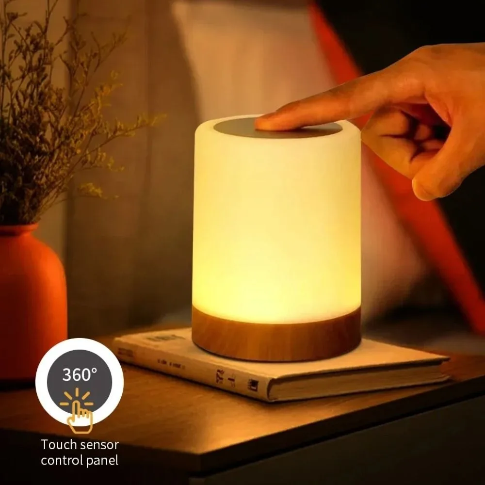 USB Rechargeable LED Touch Night Light Timer Color Changing Dimmable Desk Lamp Atmosphere Multi-Color Mode