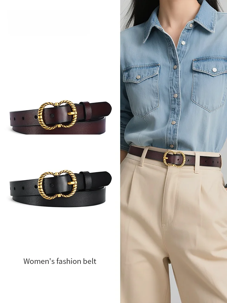 septwolves-レディース装飾ジーンズベルト-ニードルバックル付き-純牛革-多用途ウエストベルト-若者向け-ファッショナブルな滑らかな表面