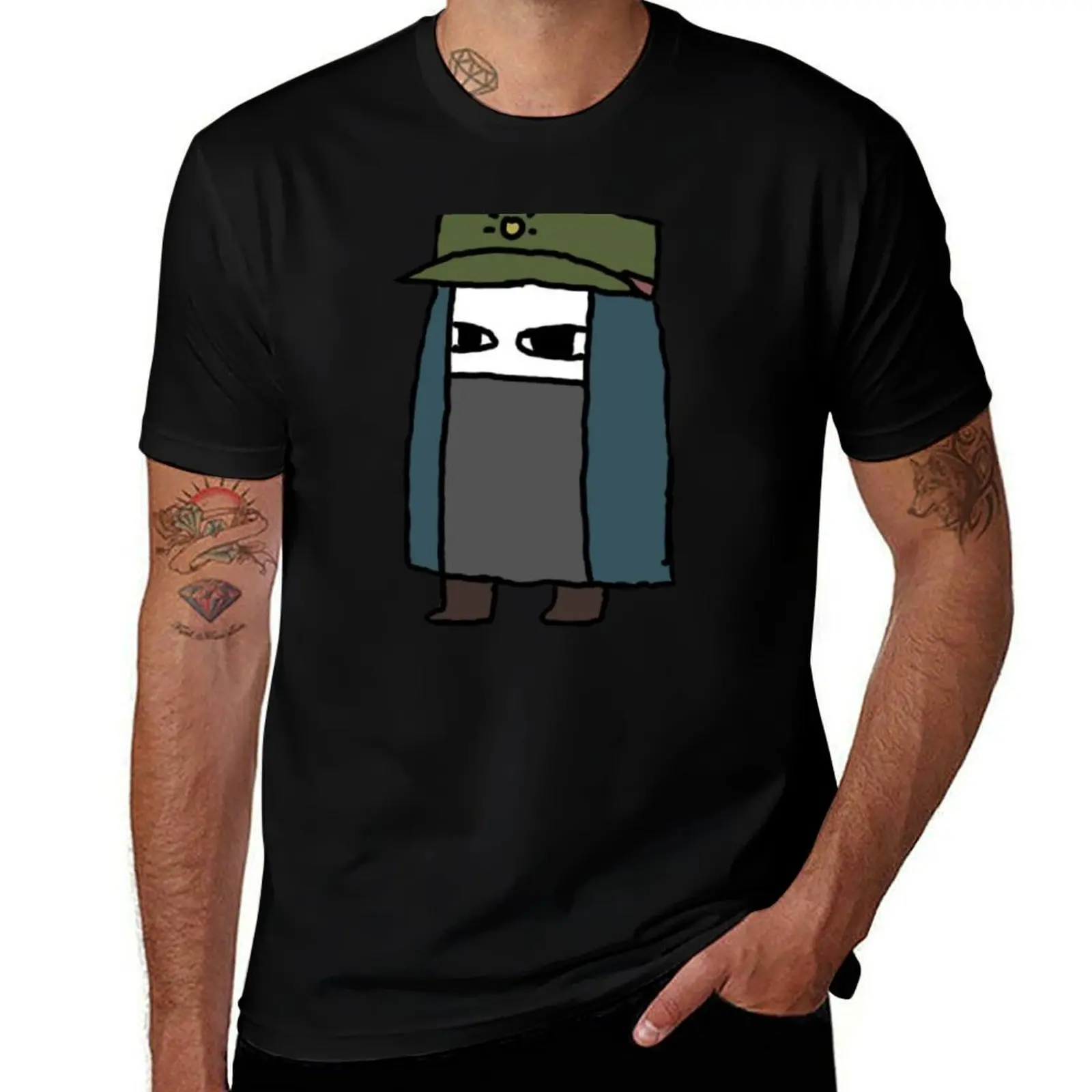

Korekiyo Shinguji poorly drawn as Kork T-Shirt Novelty Print Casual Tee Shirt