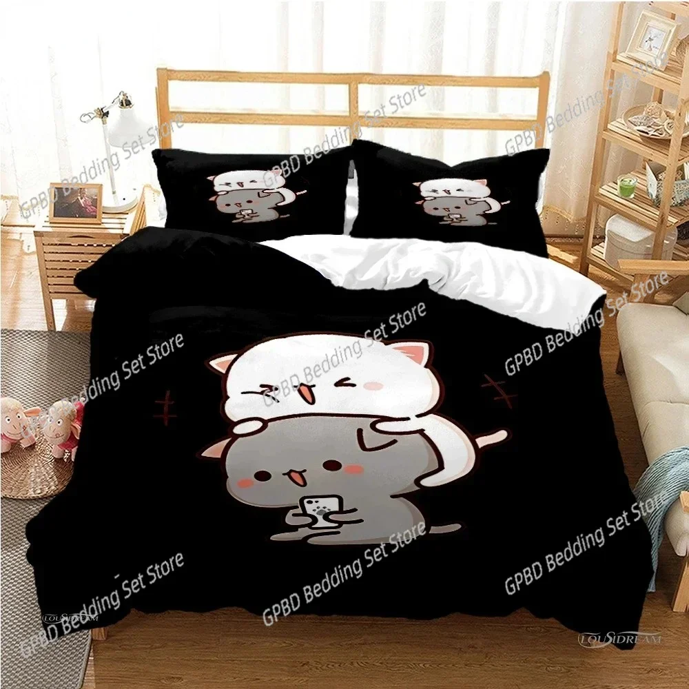 Cute Bubu Dudu Cartoon Bear Panda Duvet Cover kawaii Bedding sets Soft Quilt Cover and Pillowcases Single Double Queen King Boys