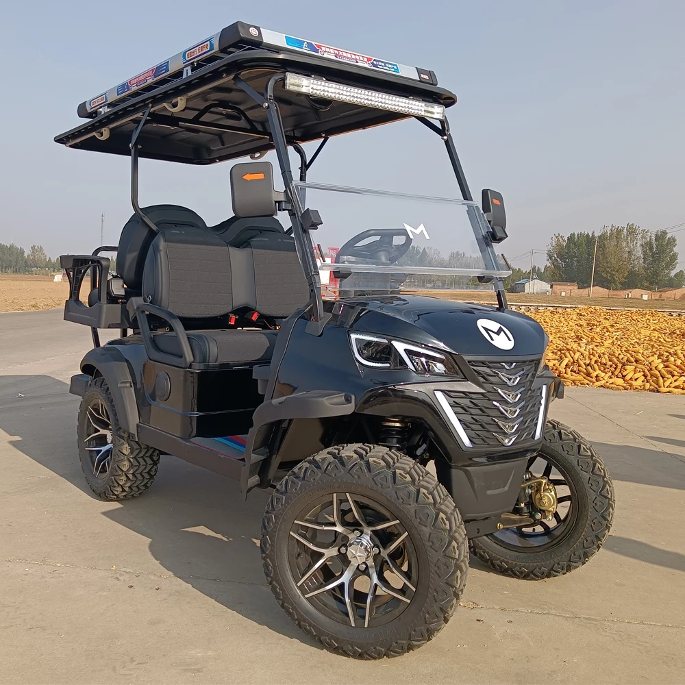 Street Legal Electric Lithium Battery Golf Car/China 4 Seater 48/60/72V 5000W Sightseeing Scooter Solar Electric Golf Cart