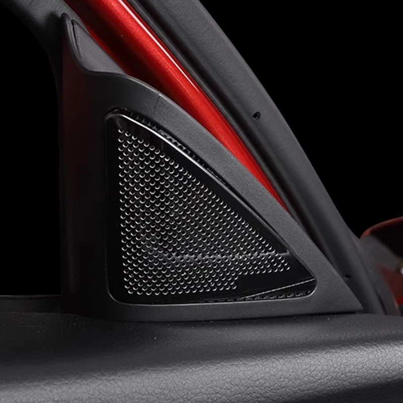 6pcs For Mazda CX-30 CX30 2020 2021 2022 2023 2024 Car Accessories A-pillar Audio Speaker Cover Trim Door Loudspeaker Cover Trim