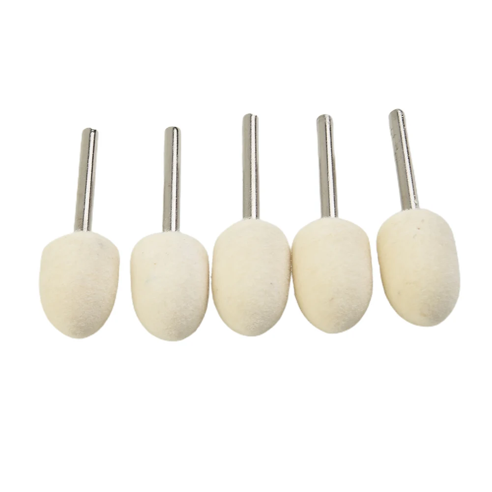 25pcs/Set Mounted Wool Felt Buffing Wheels Brush Metal Polisher Grinding Shank Pads Drill Rotary Abrasive Tools