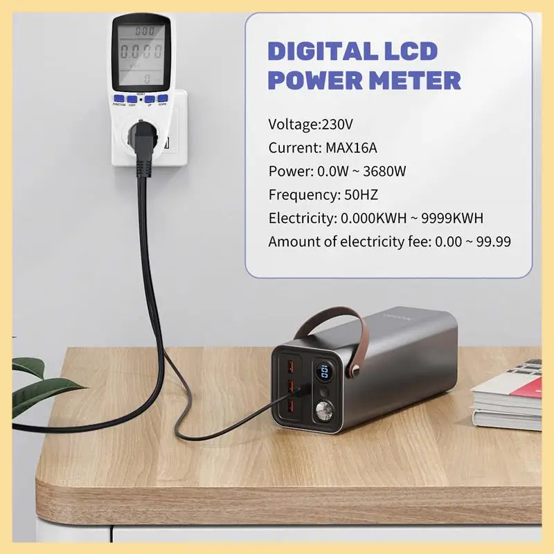 Цифровой ЖК-измеритель мощности GOOD-AC, счетчик мощности, кВтч, счетчик электроэнергии, измерительная розетка, анализатор мощности