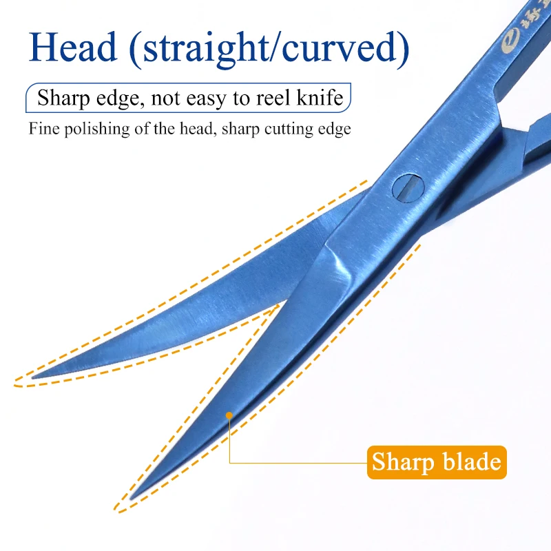 กรรไกรทางการแพทย์ ophthalmic เนื้อเยื่อกรรไกร double eyelid Stitch กําจัดกรรไกรขนาดเล็กผ่าตัดฝังด้ายเปิด eye tissu