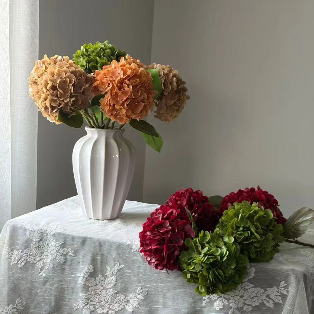 4 Stück Feuchtigkeitsspendende Künstliche Hortensien, Hochzeitsdekoration, Echt Aussehende Hortensien, Heimdekoration, Kunstblumen für Partys – Detail 15
