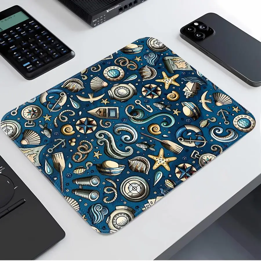 overlock Mouse Pad Computer Laptop Pad Game Console Pad Desk accessories Keyboard Mouse Pad office Pad Ocean Turtles