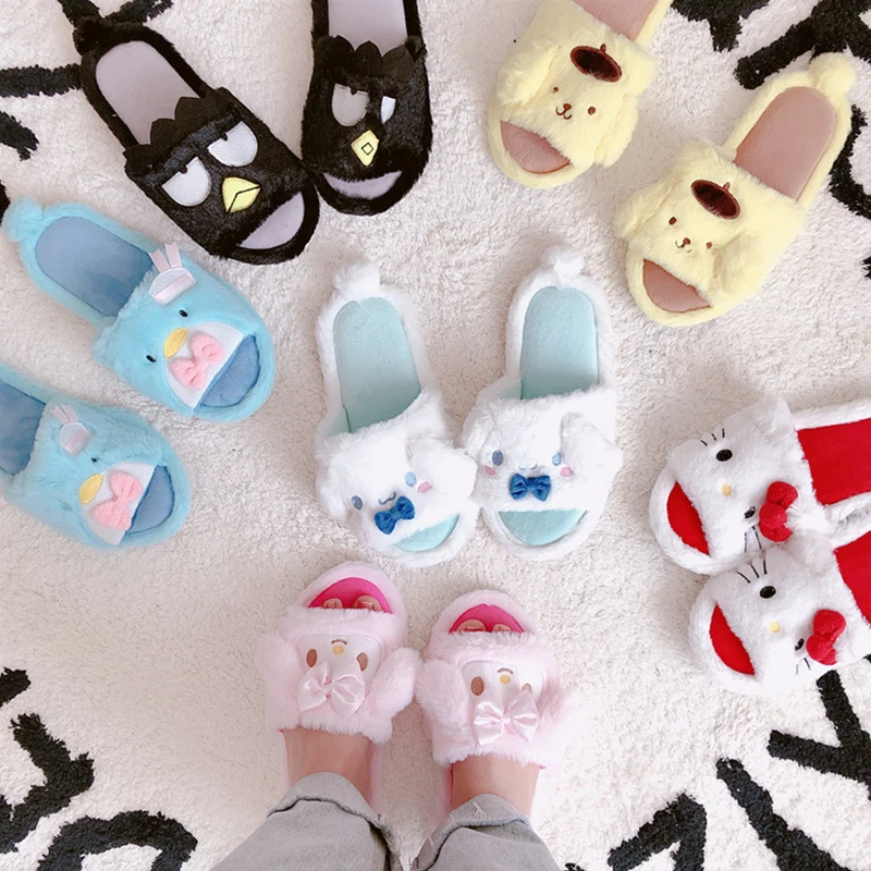 Girl Indoor Cute Slippers Cute Dog Penguin Home Indoor Shoes Non-slip Flat Casual Floor Slippers Rubber Bottom Waterproof