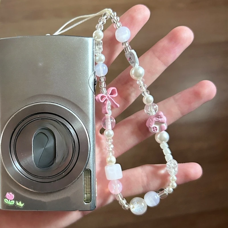 

3D подвеска в виде домика с розовым бантом, милое сердце, подвеска-цепочка, ремешок для телефона для iPhone 16, стильные аксессуары для камеры телефона, брелок для ключей