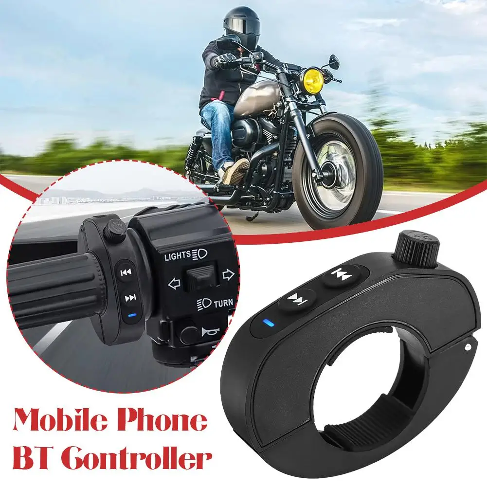 Motorcycle Handlebar Control Bluetooth-compatible Hands-free Media Waterproof Bike Control Handlebar Contrl Type-c Calls Re Q9G1