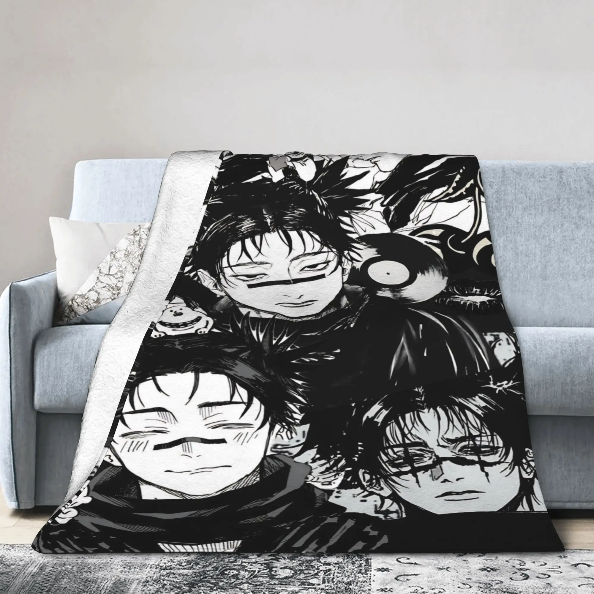 Choso  Blanket Kaisens Anime Plush Funny Warm Throw Blanket for Home Spring Autumn