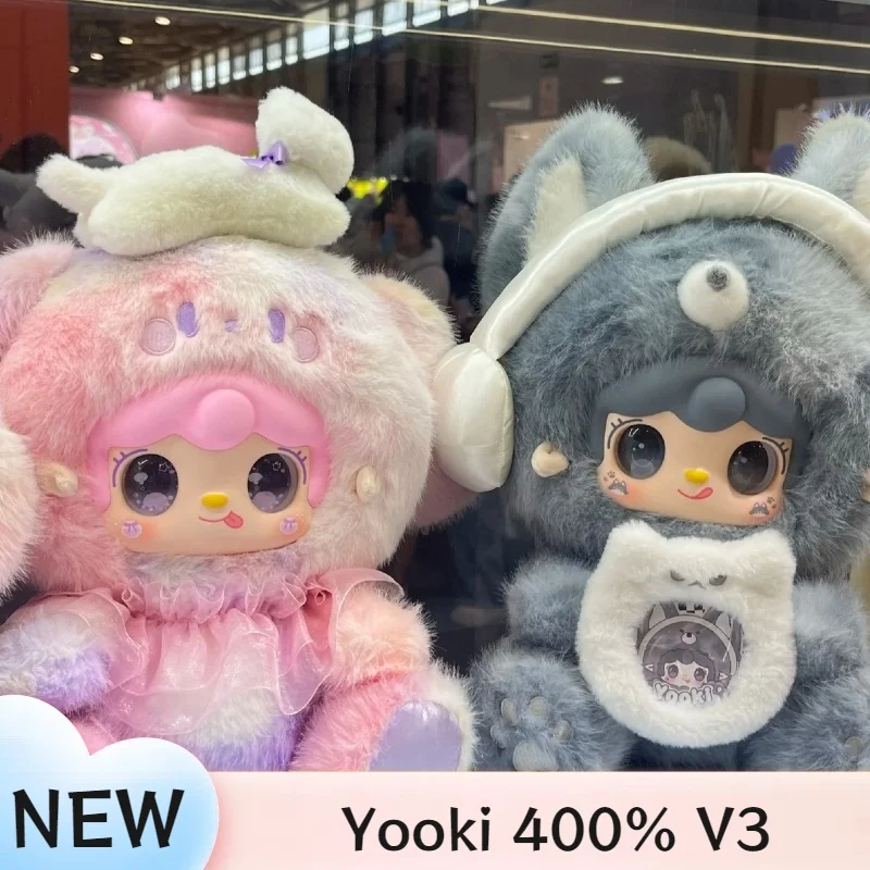 Novo original yooki 400% v3 versátil ídolo na moda caixa cega geral estatueta de vinil decoração presente surpresa para crianças boneca dos desenhos animados