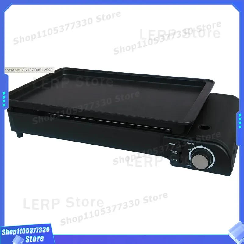 Portable 3 in 1 Multi-functions BBQ Two Burners Fried Stainless Steel Camping Hiking Stove
