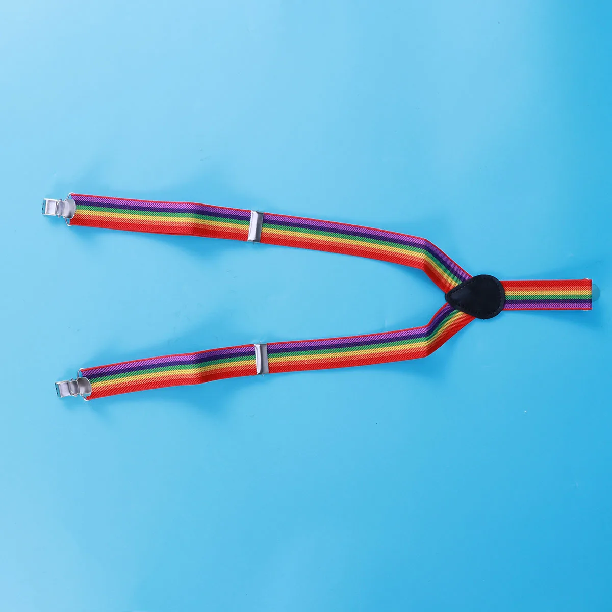 Clip de sangle arc-en-ciel 2,5x65Cm, bretelles élastiques réglables pour enfants et adultes, Clips à rayures colorées en Polyester pour fête d'halloween