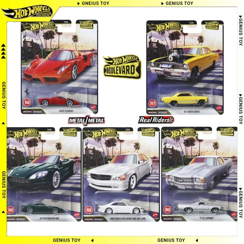 Hot Wheels Premium 2026 Boulevard Benz Aston Martin Super Nova Enzo Ferrari EL CAMINO 1:64 Modelo de Carro Colecionável em Metal Diecast