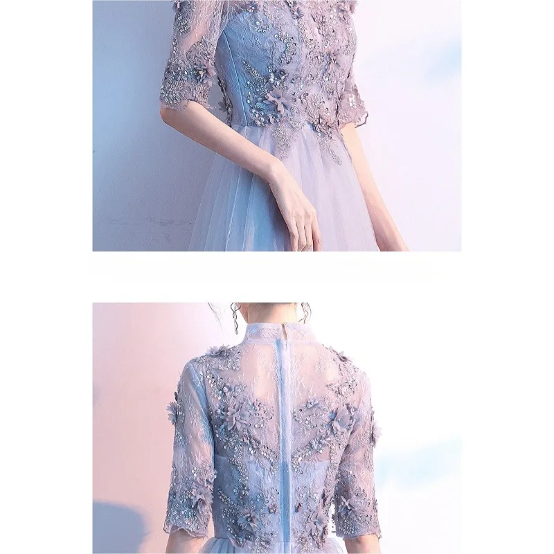 فستان سهرة حالمة مطرز للسيدات جديد لعام 2025، موضة نسائية، تنحيف، نمط الولائم، فستان وصيفة العروس، فستان عيد الميلاد #5