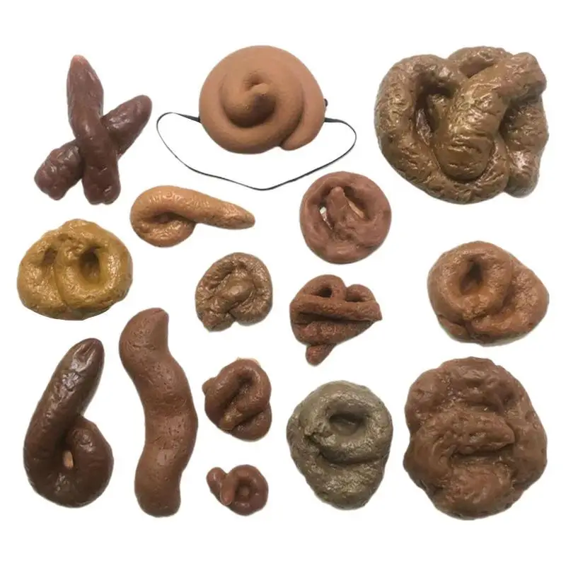 

Fake Poop 15 Pieces Reusable Floating Artificial Poo Poo Creative Fake Turd For Practical Joke Props Lightweight Artificial Shit