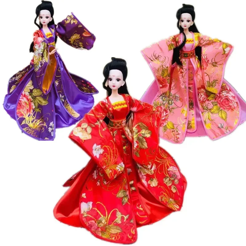 Traditional Chinese Ancient Beauty Clothes For Barbie Doll Dress Princess Evening Party Gown Wedding Costume Playhouse Toys 1/6