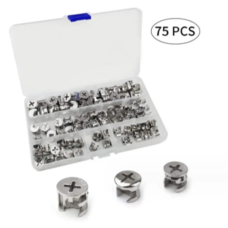 75pcs three in one furniture connector eccentric wheel combination kit