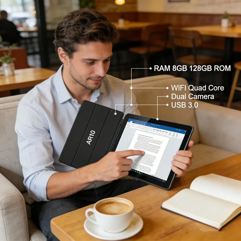 64 Bit 10.1 INCH T10 X5-Z8350 CPU 8GBRAM 128GB ROM Windows 10 Tablet PC AR10 Tablet PC 1920*1200 IPS Screen WIFI HDMI-C