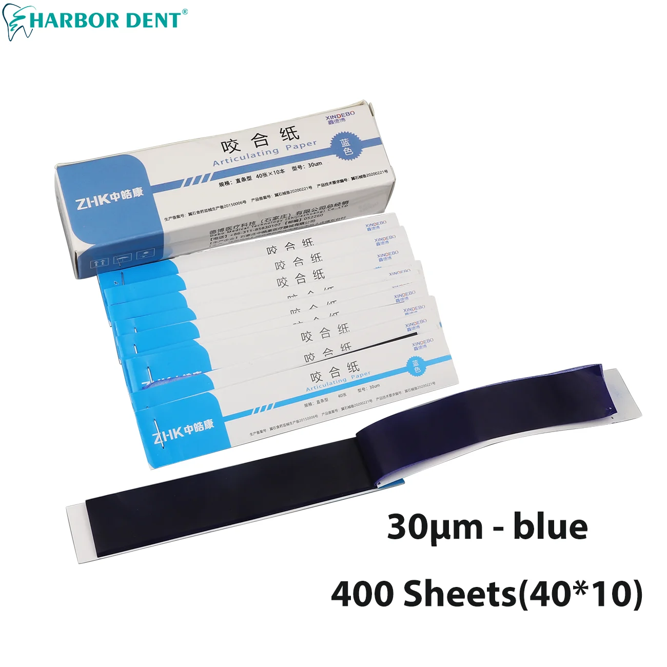 30/100µm Dental Articulating Paper Blue Red Occlusion Paper Strip For Teeth Whitening 200/400Pcs Dentist Material Tools