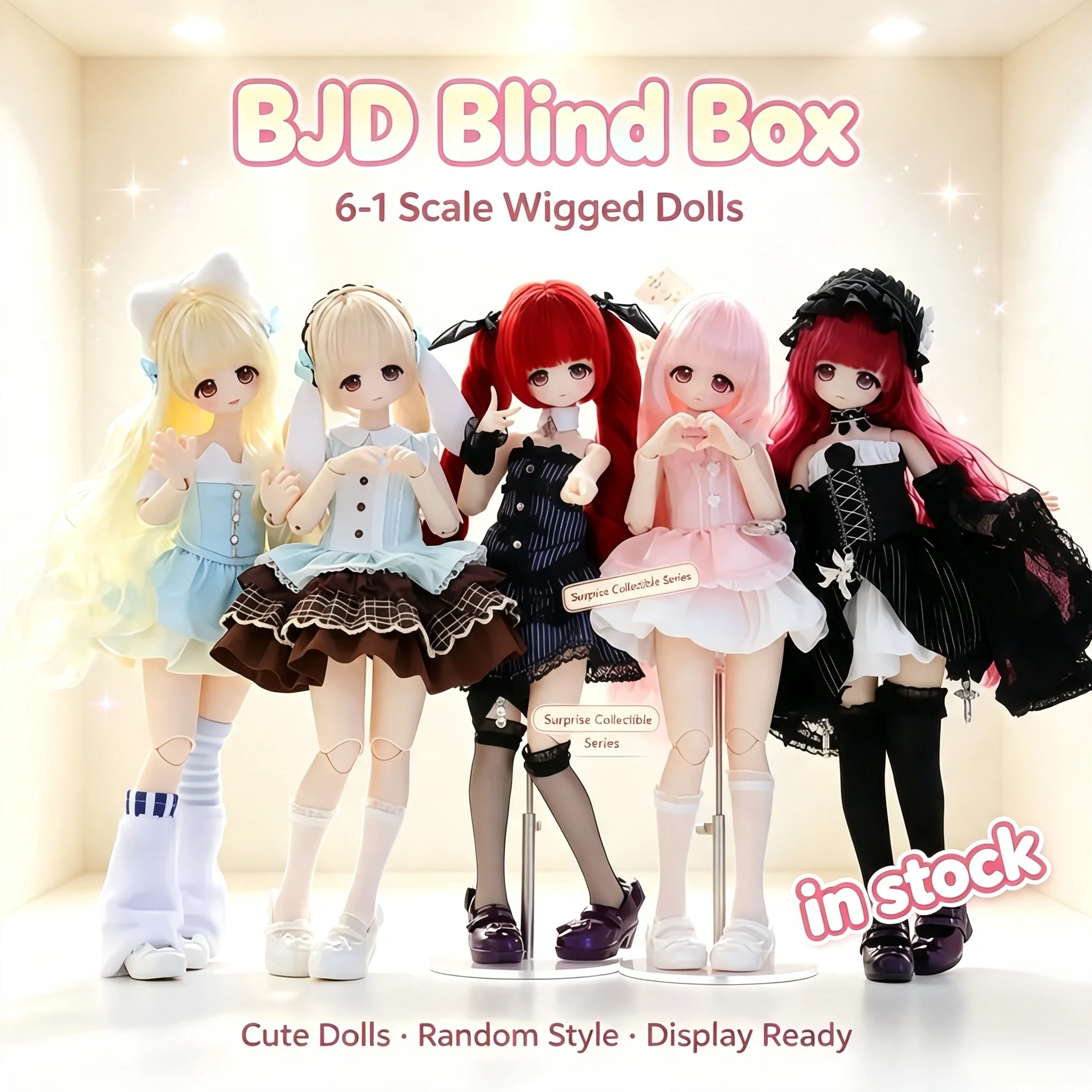 В наличии: 25-сантиметровая шарнирная кукла BJD Sweet Guardian 1000% Series 1/6 с париком, в слепой коробке, модная коллекционная фигурка, украшение, игрушка