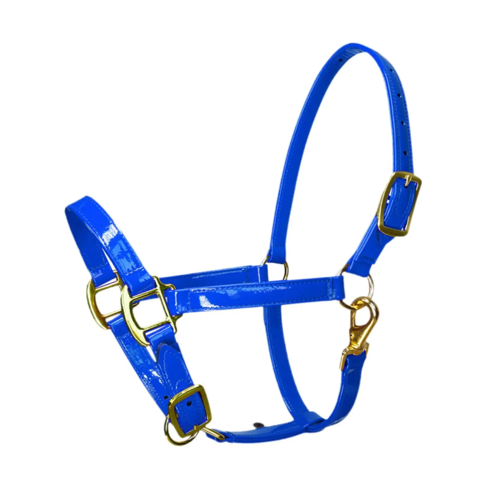 Microfiber And Leather Horse Bridle, Portable, Adjustable, Padded, with Snap Closure at The Chin, for Training in Pr