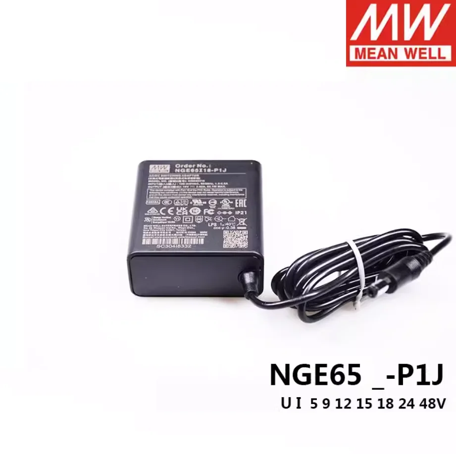 MEAN WELL 60W AC-DC medical adapter NGE65 5V 9V 12V 15V 18V 24V 48V Please note the required plug when ordering