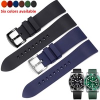 20 21 22 23 24mm Quick Release FKM rubber watch band For Casio Seiko Tissot Citizen Omega Longines sport Silicone strap bracelet