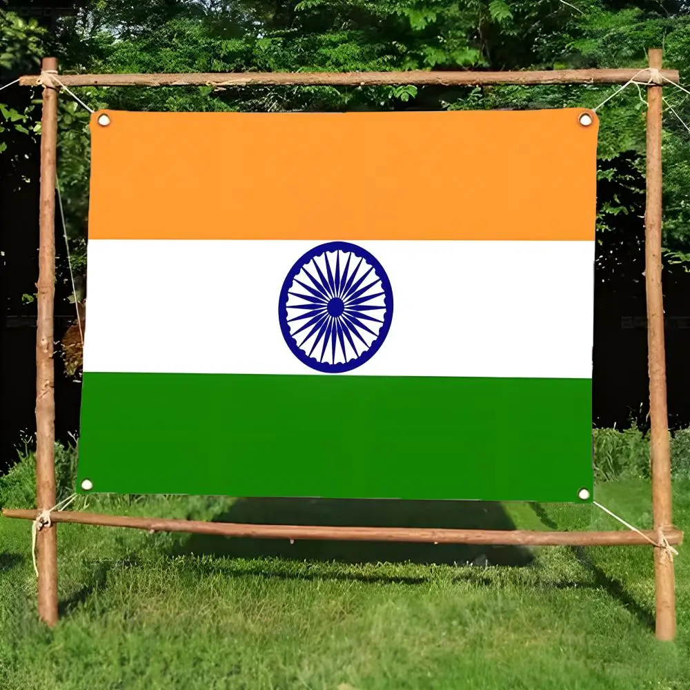 India Flags Borderless four-ring ornament indoor outdoor decoration effortless to hang