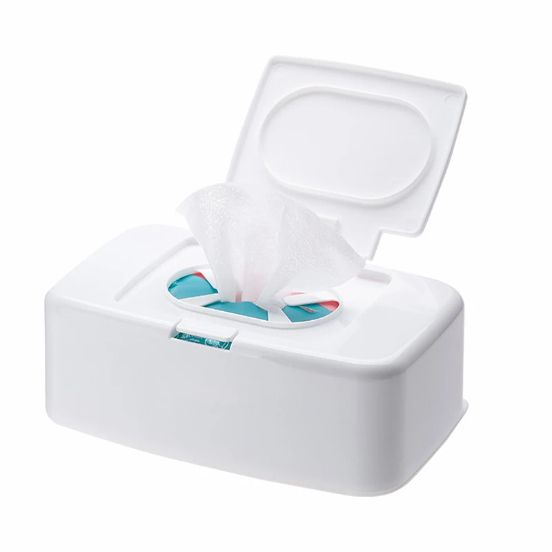 Wet Tissue Box Wipes Dispenser Portable Wipe Napkin Storage Box Holder Container For Car Home Office Plastic Tissue Box With Lid