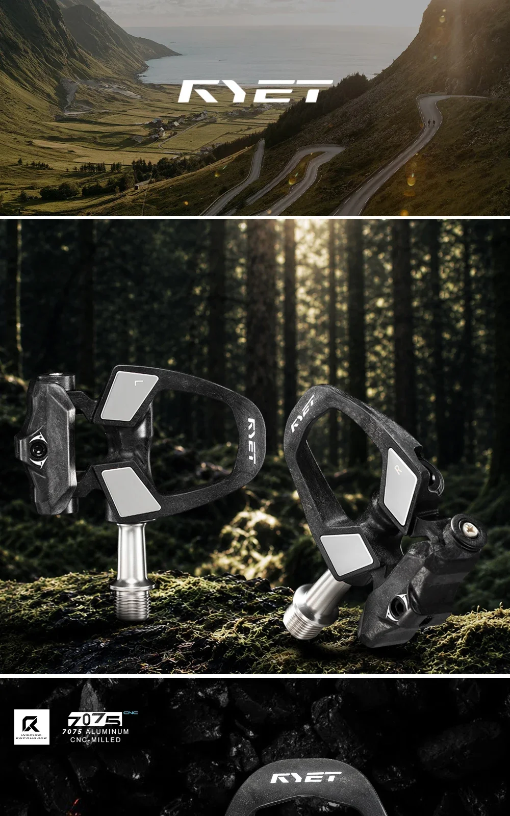 RYET 178g Carbon-Rennradpedale CNC-Titanspindel DU+3 gedichtete Lager 6 ° Float mit SPD-Schuhschuhen und Abstandshaltern für den Radsport – Detail 9