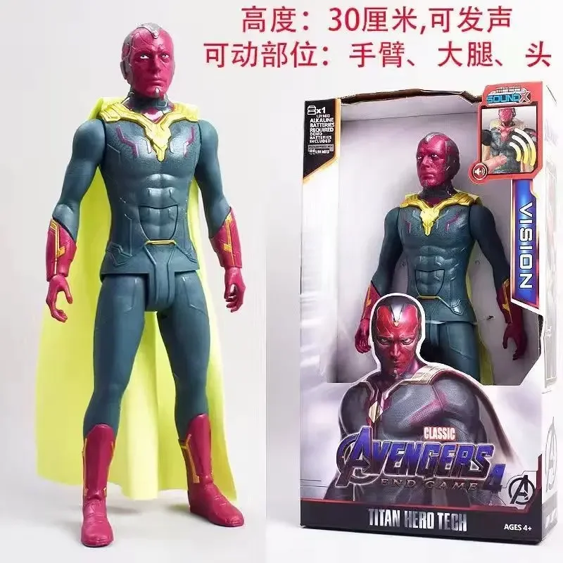 2025 Hot 30 cm Marvel Figuur Avengers Endgame Captain Justice Geluid Led Licht Super Hero Poppen Pvc Action Figure Model kinderen Speelgoed