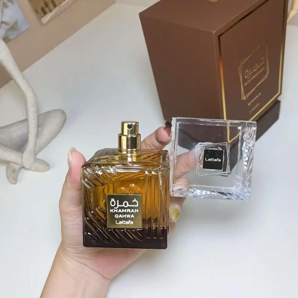 Lattafa Khamrah Qahwa 3.4 Oz Eau De Toilette untuk pria dan wanita parfum Dubai Arab Timur Tengah