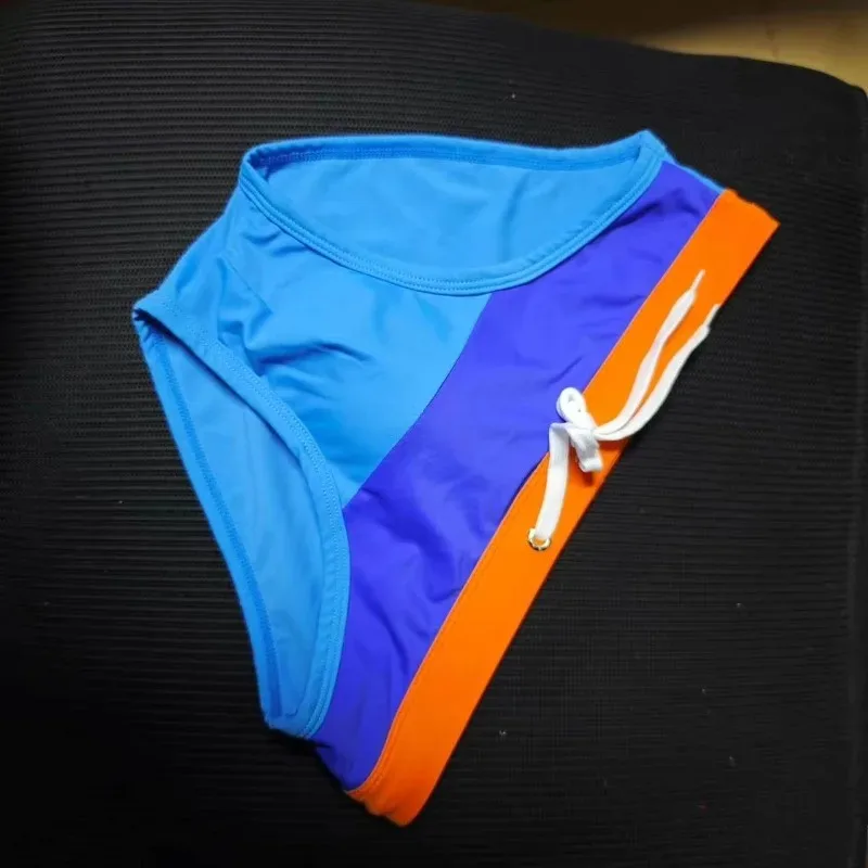2026Men's Swim Trunks European and American Fashion Swim Shorts Low-Rise Sports Cup Professional Swimsuit 10046zb